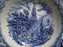 Staffordshire Liberty Blue, Blue & White Scene: Rim Soup Bowl, 8 5/8", Crazing