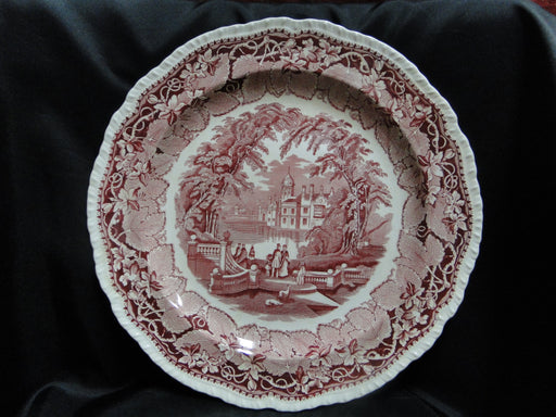 Mason's Vista Pink, Transferware: Round Platter, 14 1/4", Gadroon, Crazing