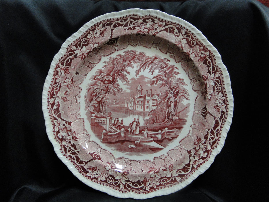 Mason's Vista Pink, Transferware: Round Platter, 14 1/4", Gadroon, Crazing