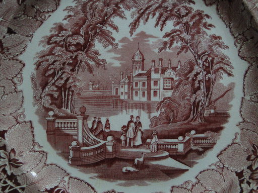 Mason's Vista Pink, Transferware: Round Platter, 14 1/4", Gadroon, Crazing