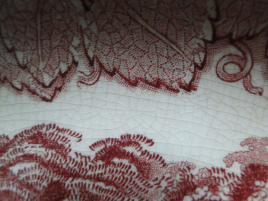 Mason's Vista Pink, Transferware: Round Platter, 14 1/4", Gadroon, Crazing