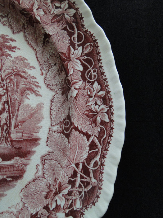 Mason's Vista Pink, Transferware: Round Platter, 14 1/4", Gadroon, As Is