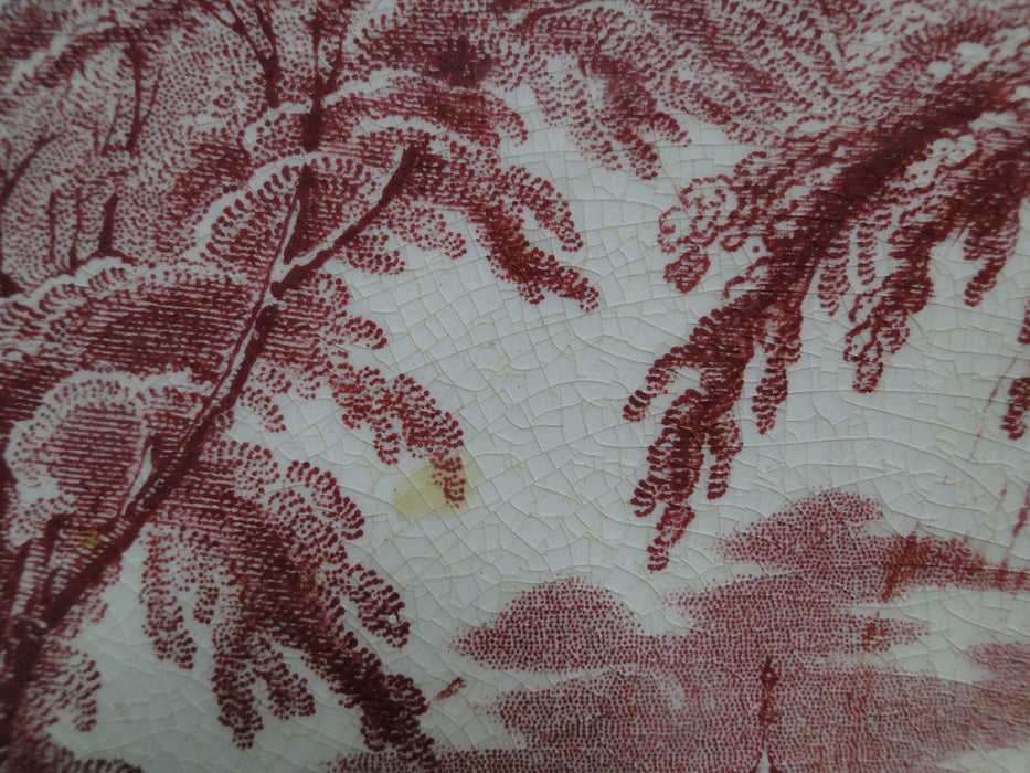 Mason's Vista Pink, Transferware: Round Platter, 14 1/4", Gadroon, As Is