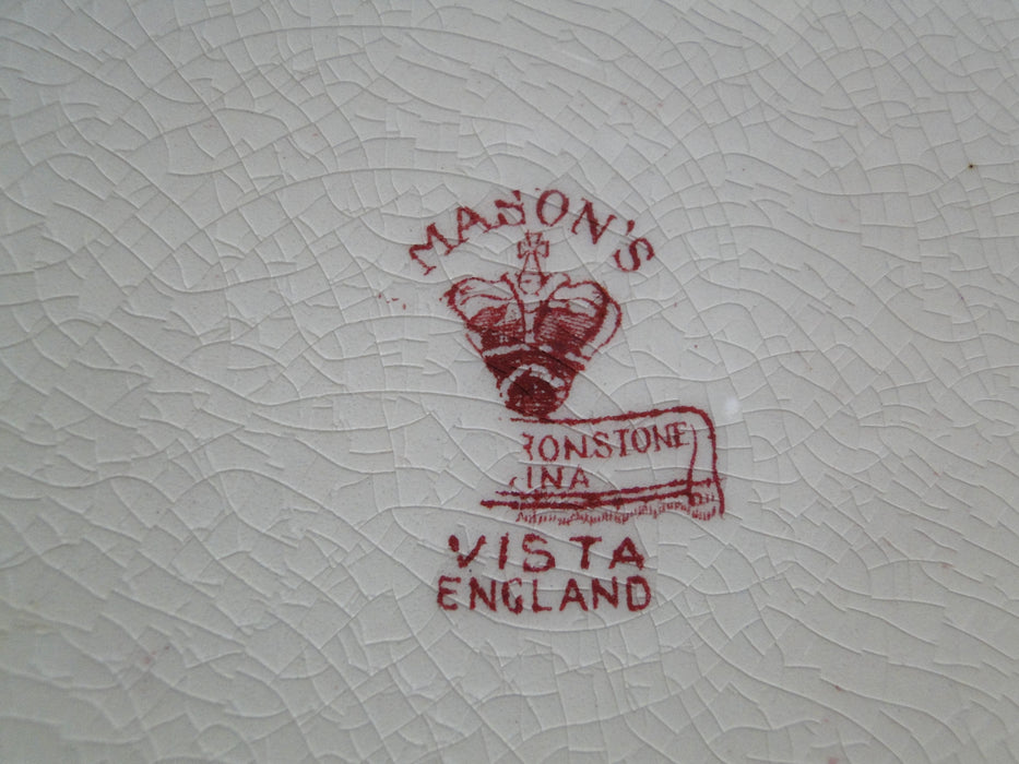Mason's Vista Pink, Transferware: Round Platter, 14 1/4", Gadroon, As Is
