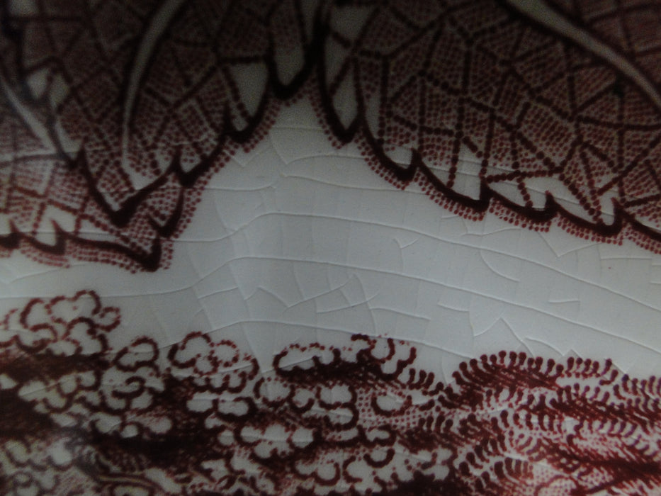 Mason's Vista Pink, Transferware: Oval Platter, 13 1/2", Gadroon, Crazing