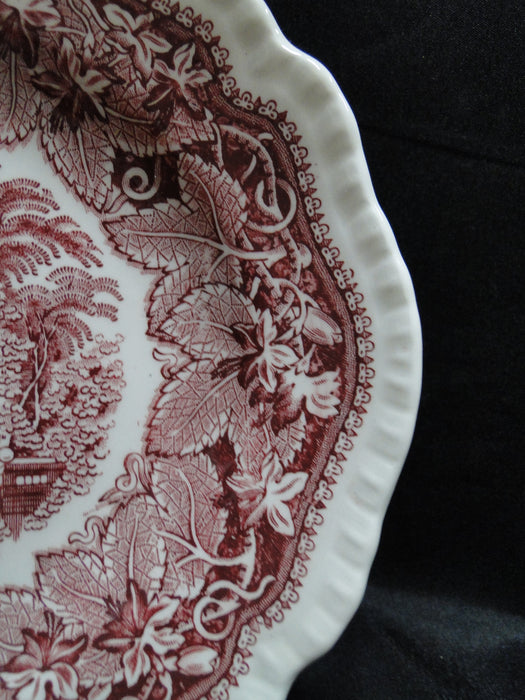 Mason's Vista Pink, Transferware: Oval Platter, 11 1/4", Gadroon
