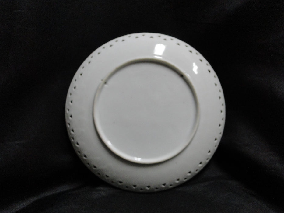 Multicolored Hand Painted Fruit, Pierced Edge: Salad Plate, 8", Signed