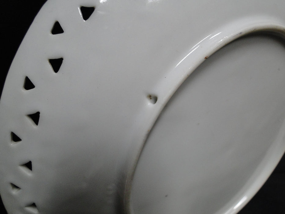 Multicolored Hand Painted Fruit, Pierced Edge: Salad Plate, 8", Signed