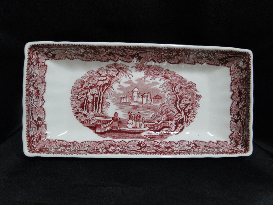 Mason's Vista Pink, Transferware: Rectangular Relish, 8 5/8", Crazing