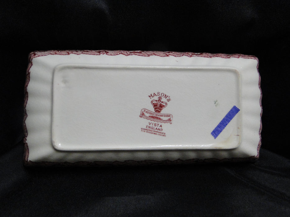 Mason's Vista Pink, Transferware: Rectangular Relish, 8 5/8", Crazing