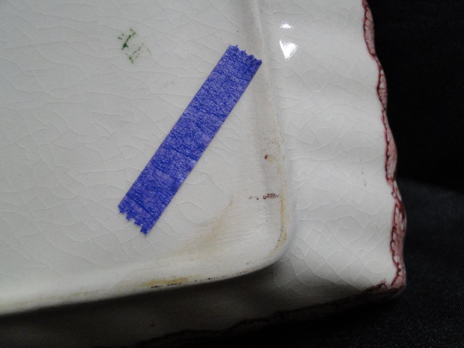 Mason's Vista Pink, Transferware: Rectangular Relish, 8 5/8", Crazing