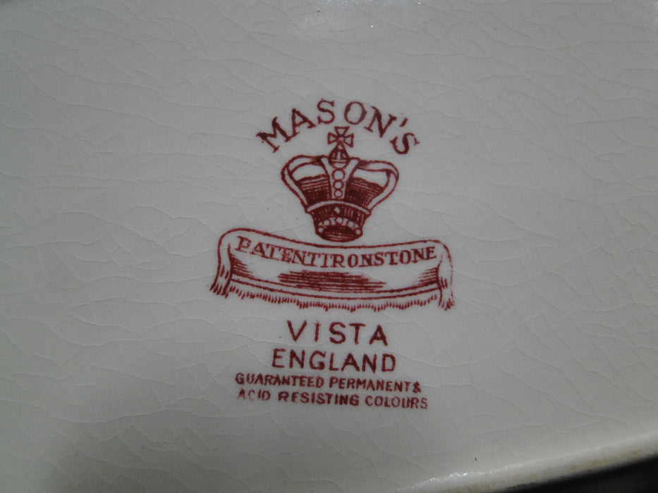 Mason's Vista Pink, Transferware: Rectangular Relish, 8 5/8", Crazing