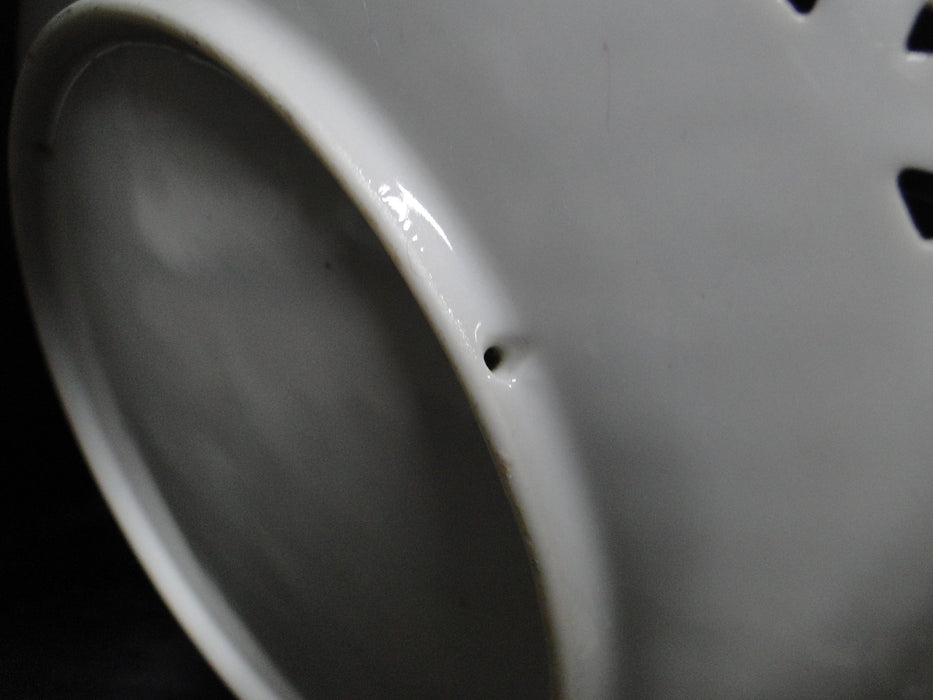 Multicolored Hand Painted Fruit, Pierced Edge: Salad Plate, 8", Signed