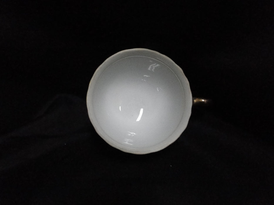 Japan Yellow w/ Flower Outline: Demitasse Cup & Saucer Set, 1 1/2" Tall