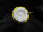 Japan Yellow w/ Flower Outline: Demitasse Cup & Saucer Set, 1 1/2" Tall