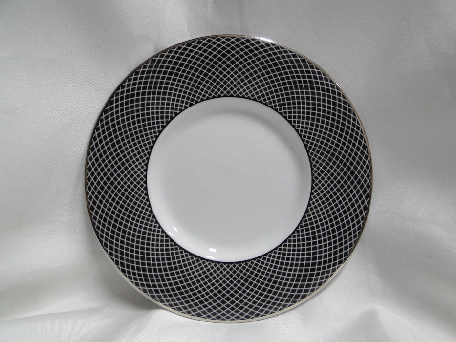 Block Midnight, Portugal, Black/White w/ Platinum: 6 1/8" Saucer (s) Only