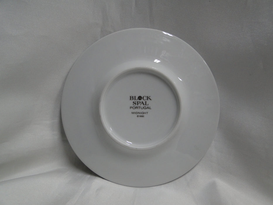 Block Midnight, Portugal, Black/White w/ Platinum: 6 1/8" Saucer (s) Only