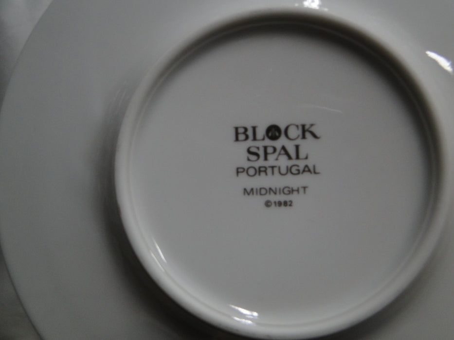 Block Midnight, Portugal, Black/White w/ Platinum: 6 1/8" Saucer (s) Only