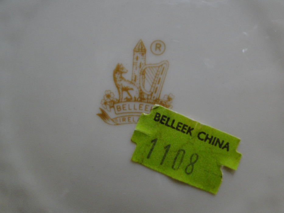 Belleek Enchanted Holly, Ireland, Basketweave: Cake Plate w/ Handles, 10 3/4"