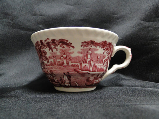 Mason's Vista Pink, Transferware: Flat Cup & Saucer Set (s), 2 1/4" Tall