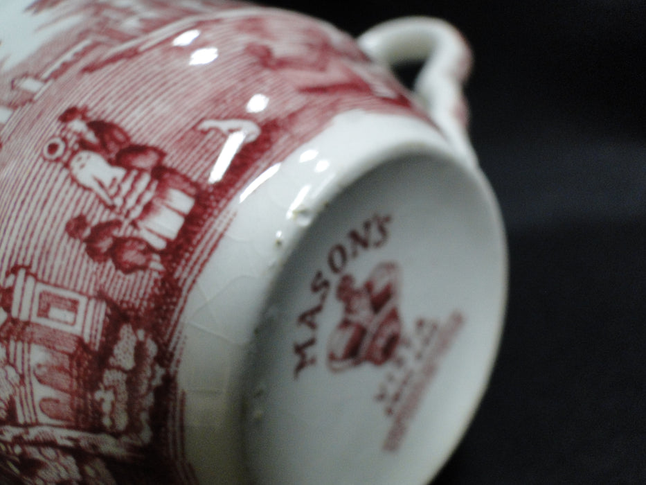 Mason's Vista Pink, Transferware: Flat Cup & Saucer Set (s), 2 1/4", Crazing