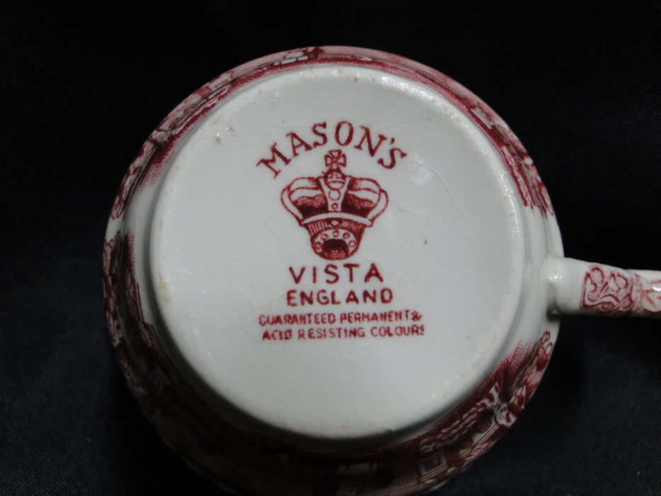 Mason's Vista Pink, Transferware: Flat Cup & Saucer Set (s), 2 1/4", Crazing