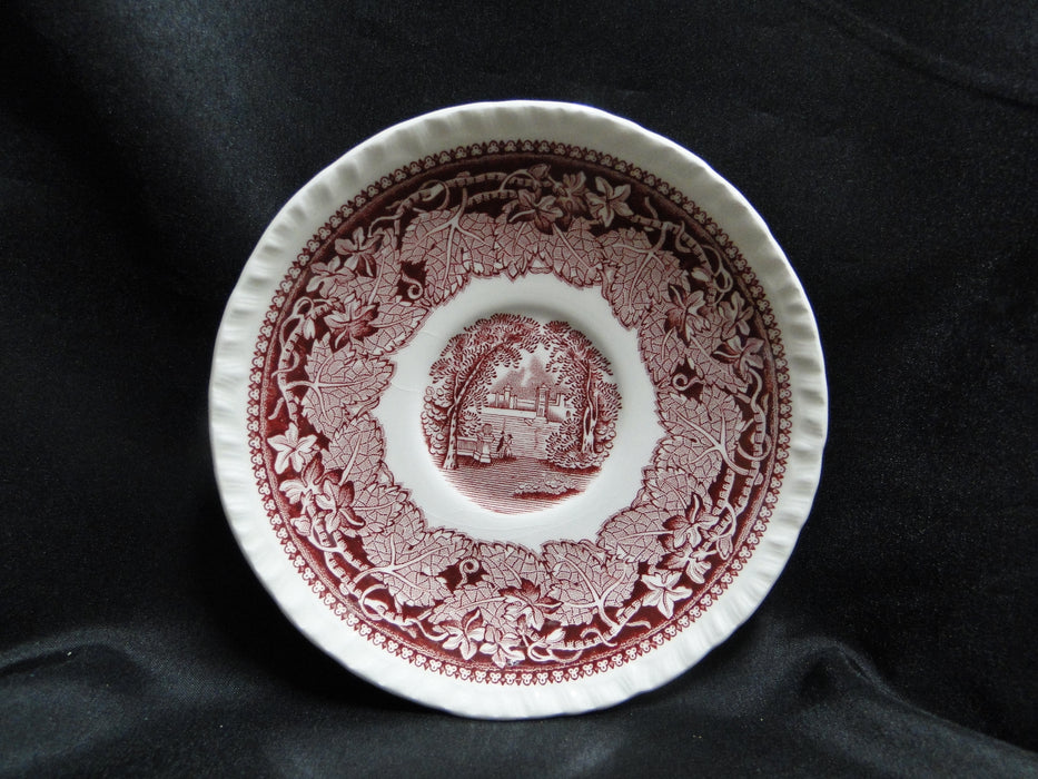Mason's Vista Pink, Transferware: Flat Cup & Saucer Set (s), 2 1/4", Crazing