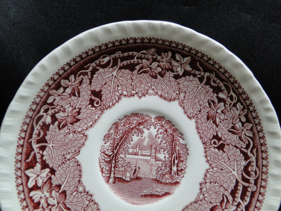 Mason's Vista Pink, Transferware: Flat Cup & Saucer Set (s), 2 1/4", Crazing