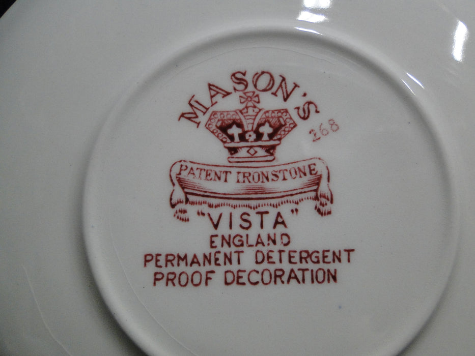 Mason's Vista Pink, Transferware: Flat Cup & Saucer Set (s), 2 1/4", Crazing