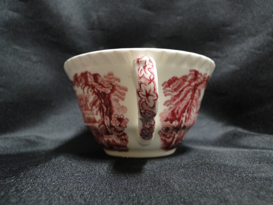 Mason's Vista Pink, Transferware: Flat Cup & Saucer Set (s), 2 1/4", Crazing