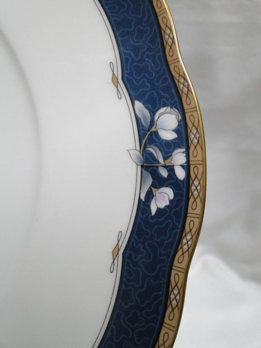 Noritake Sandhurst, 9742, Florals on Blue Band: Dinner Plate (s), 10 5/8"