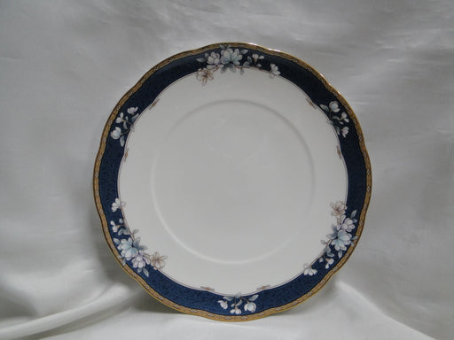 Noritake Sandhurst, 9742, Florals on Blue Band: Salad Plate (s), 8 3/8"