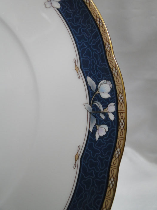 Noritake Sandhurst, 9742, Florals on Blue Band: Salad Plate (s), 8 3/8"