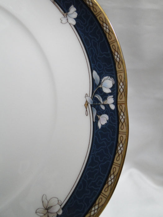 Noritake Sandhurst, 9742, Florals on Blue Band: Bread Plate (s), 6 1/2"