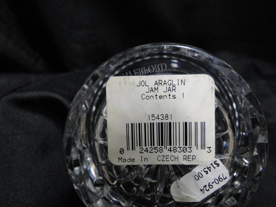 Waterford Crystal Araglin, Vertical & Criss Cross Cuts: Jam / Jelly Jar & Lid 5"