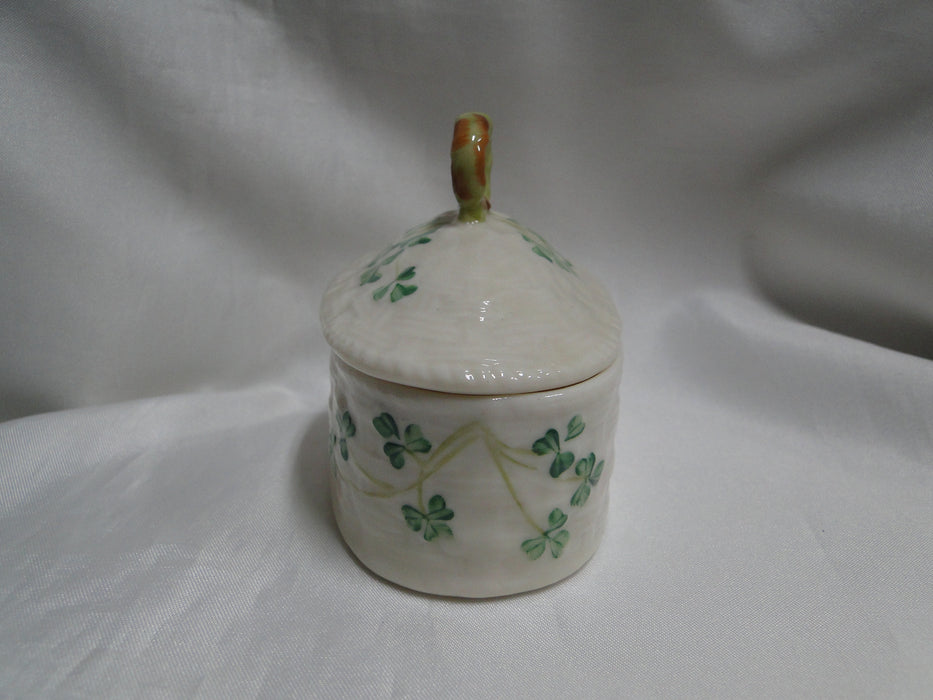 Belleek Shamrock, Ireland: Trinket Box w/ Lid, 3 3/4 Long