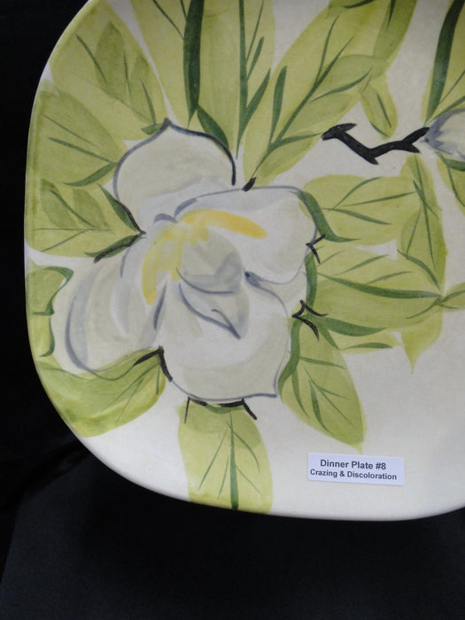 Red Wing Magnolia Chartreuse, MCM: Dinner Plate (s), 10 1/2", Crazing, Discolor