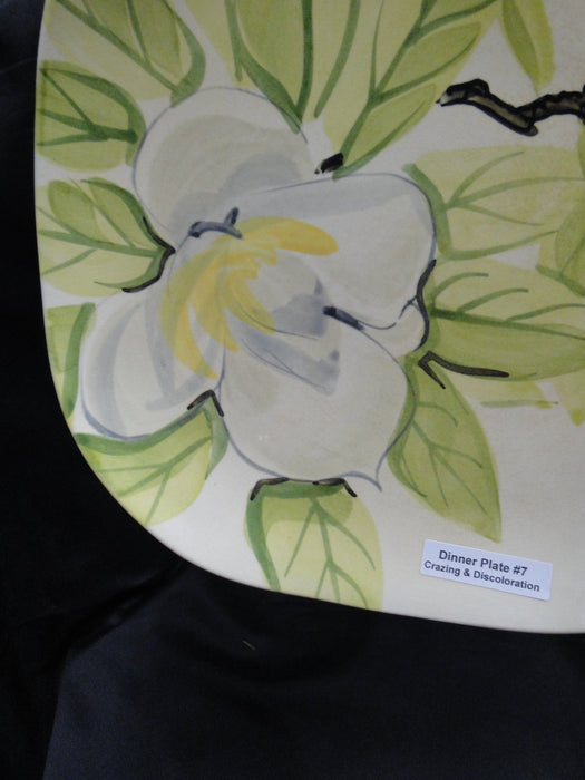 Red Wing Magnolia Chartreuse, MCM: Dinner Plate (s), 10 1/2", Crazing, Discolor