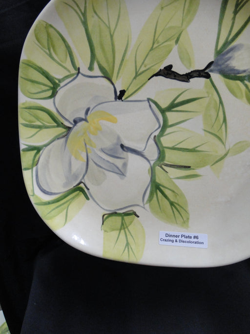 Red Wing Magnolia Chartreuse, MCM: Dinner Plate (s), 10 1/2", Crazing, Discolor