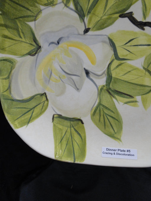 Red Wing Magnolia Chartreuse, MCM: Dinner Plate (s), 10 1/2", Crazing, Discolor