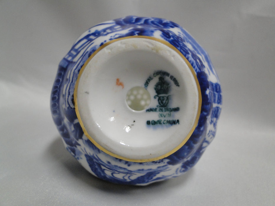 Royal Crown Derby Blue Mikado, Oriental: Salt OR Pepper Shaker, Larger, As Is