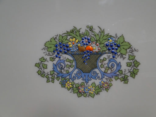 Lenox Autumn, Fruit, Blue Scrolls: Oval Serving Platter, 16" x 11 3/8"