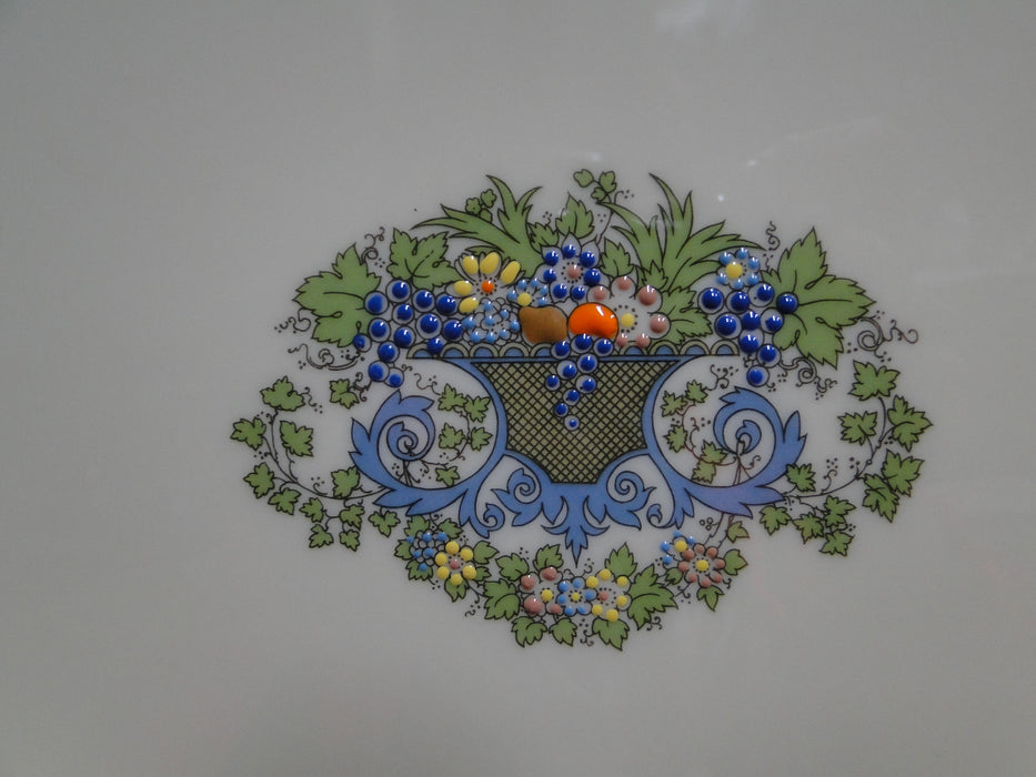 Lenox Autumn, Fruit, Blue Scrolls: Oval Serving Platter, 16" x 11 3/8"