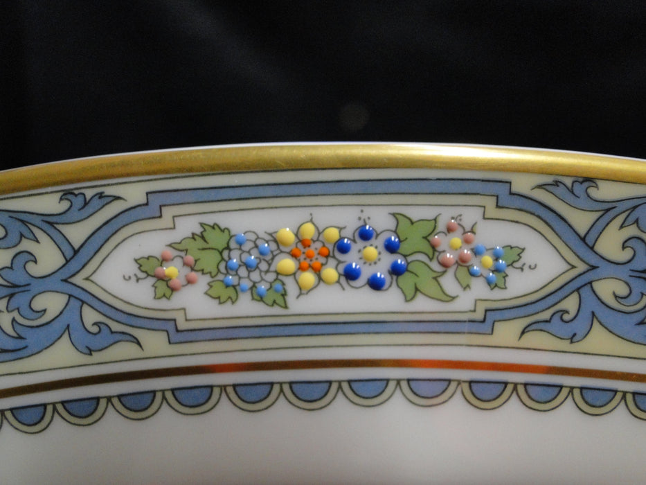 Lenox Autumn, Fruit, Blue Scrolls: Oval Serving Platter, 16" x 11 3/8"