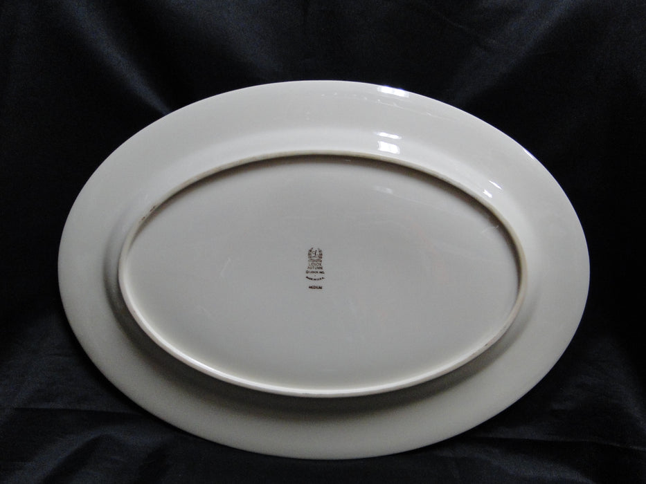 Lenox Autumn, Fruit, Blue Scrolls: Oval Serving Platter, 16" x 11 3/8"
