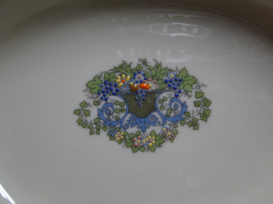 Lenox Autumn, Fruit, Blue Scrolls: Oval Serving Bowl (s), 9 5/8" x 7 1/4"