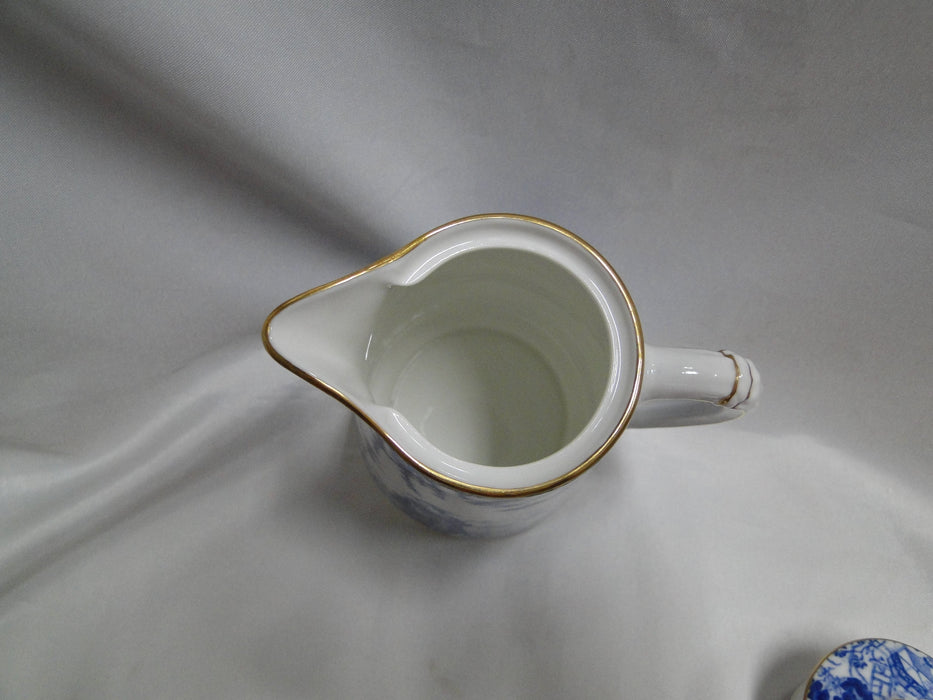 Royal Crown Derby Blue Mikado, Oriental: Pitcher / Hot Water Jug & Lid, 6 1/8"