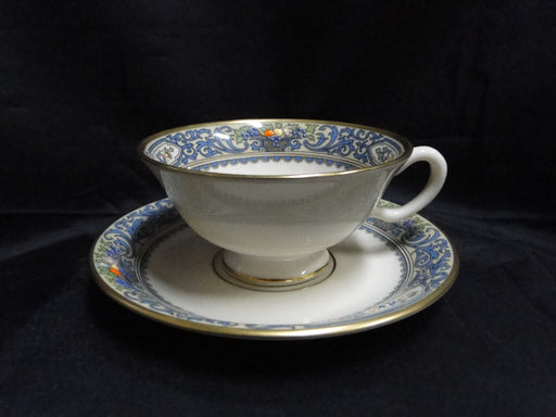 Lenox Autumn, Fruit, Blue Scrolls: Cup & Saucer Set (s), 2 1/8"