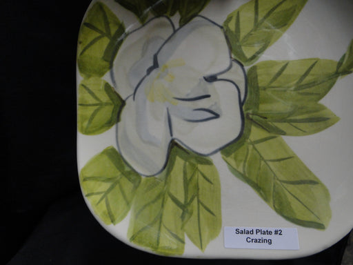 Red Wing Magnolia Chartreuse, MCM: Salad Plate, 7 3/8", Crazing