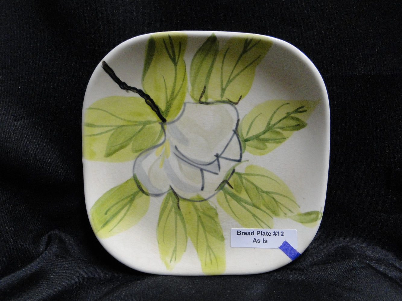 Red Wing Magnolia Chartreuse, MCM:  Bread Plate, 6 1/8", As Is